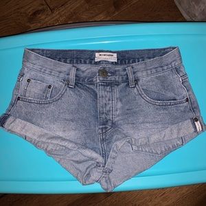 Denim Blue Bandits One Teaspoon Shorts